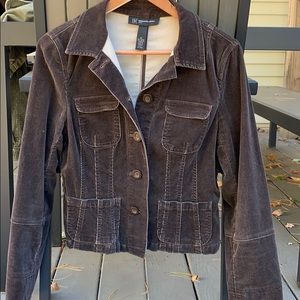 INC corduroy/spandex brown fall jacket M